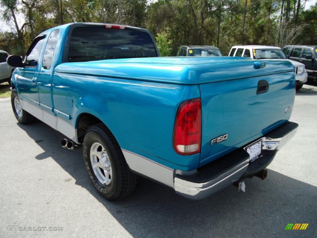 1998 F150 XLT SuperCab - Teal Metallic / Medium Graphite photo #3