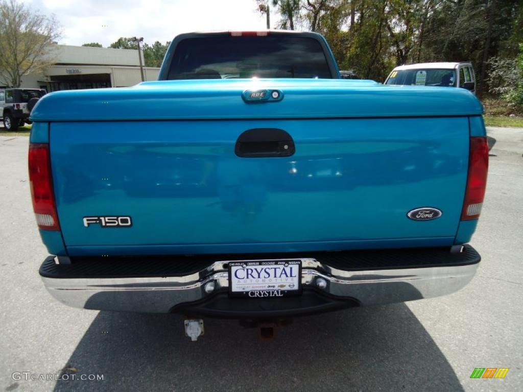 1998 F150 XLT SuperCab - Teal Metallic / Medium Graphite photo #8