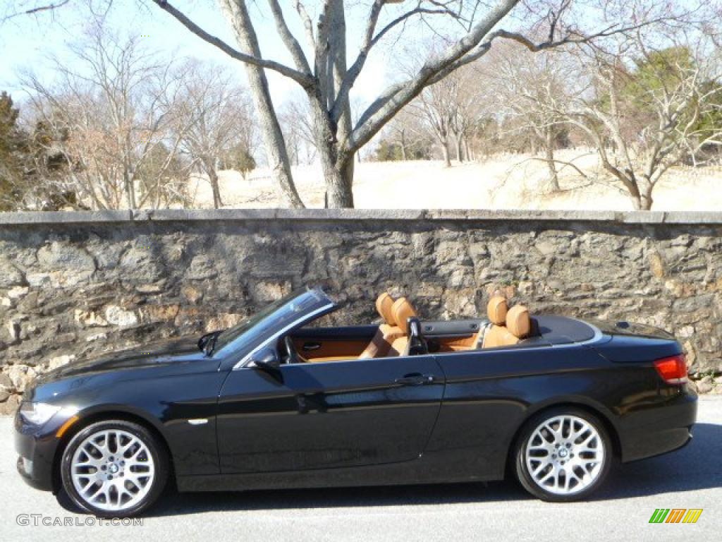 2008 3 Series 335i Convertible - Black Sapphire Metallic / Saddle Brown/Black photo #35