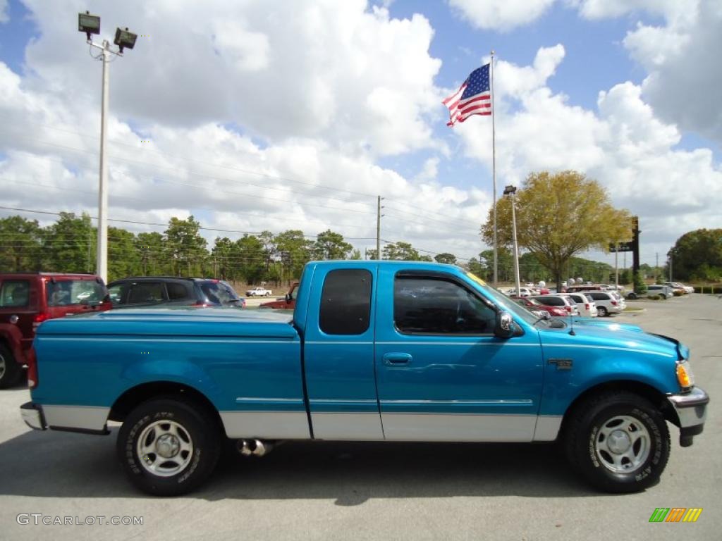 1998 F150 XLT SuperCab - Teal Metallic / Medium Graphite photo #10