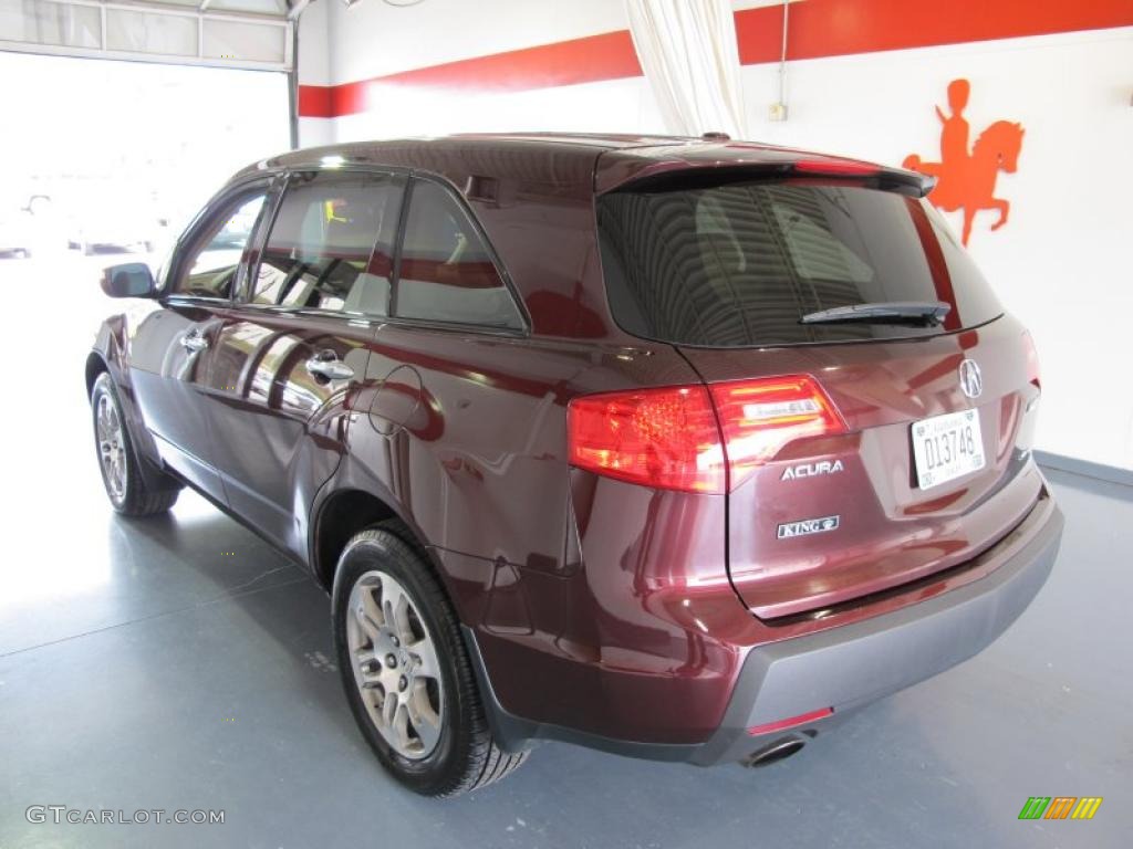2007 MDX  - Dark Cherry Red Pearl / Parchment photo #2