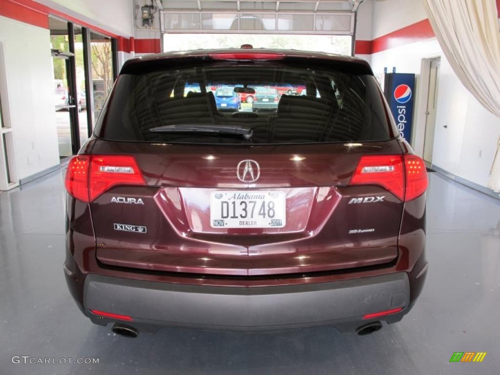 2007 MDX  - Dark Cherry Red Pearl / Parchment photo #3
