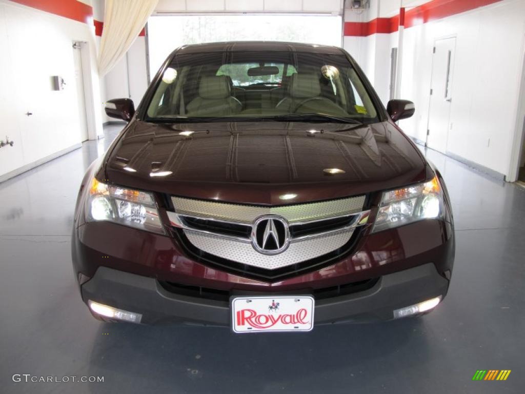 2007 MDX  - Dark Cherry Red Pearl / Parchment photo #6