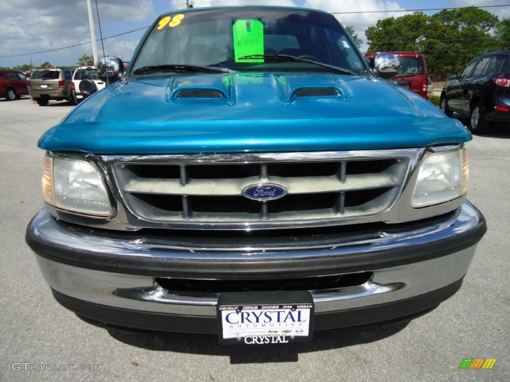 1998 F150 XLT SuperCab - Teal Metallic / Medium Graphite photo #15