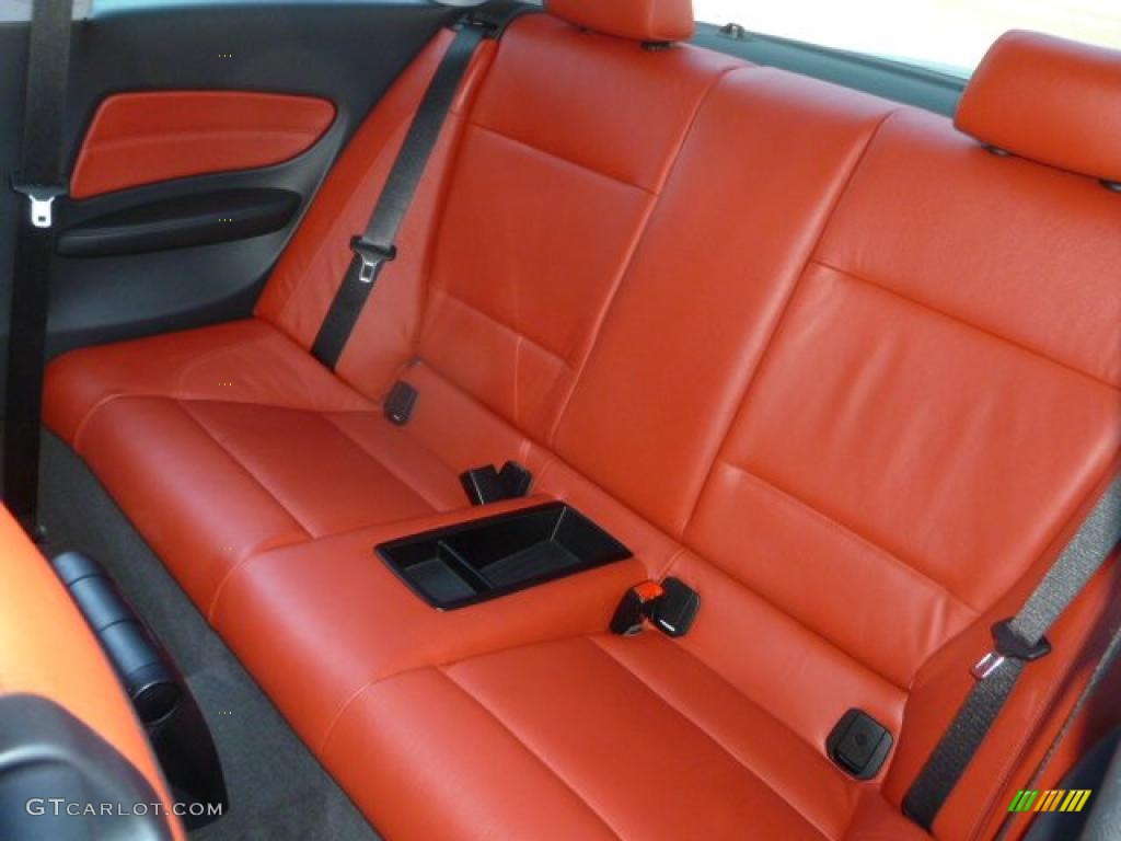 2008 1 Series 135i Coupe - Alpine White / Coral Red photo #24
