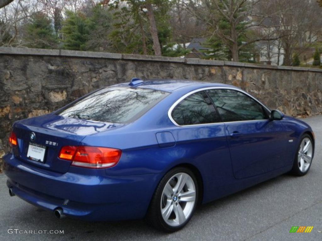 2007 3 Series 335i Coupe - Montego Blue Metallic / Grey photo #2