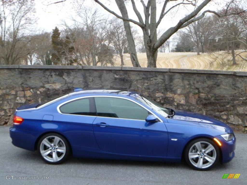 2007 3 Series 335i Coupe - Montego Blue Metallic / Grey photo #14