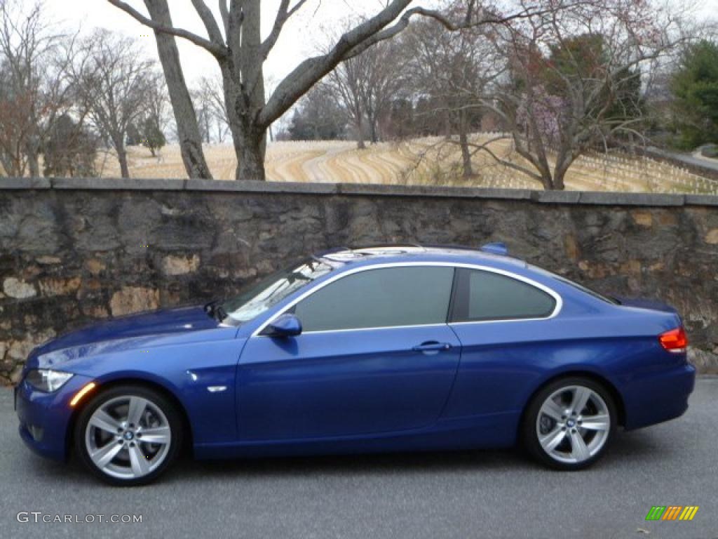 2007 3 Series 335i Coupe - Montego Blue Metallic / Grey photo #20