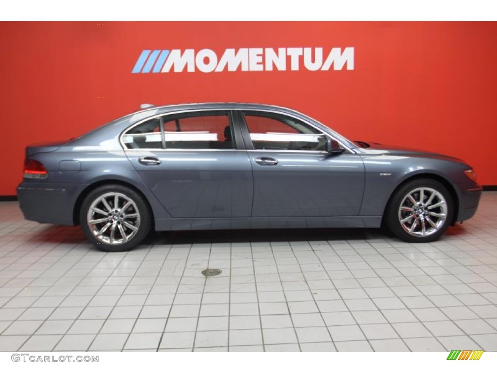 2008 7 Series 750Li Sedan - Michigan Blue Metallic / Flannel Grey photo #4
