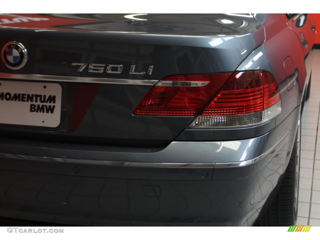2008 7 Series 750Li Sedan - Michigan Blue Metallic / Flannel Grey photo #15