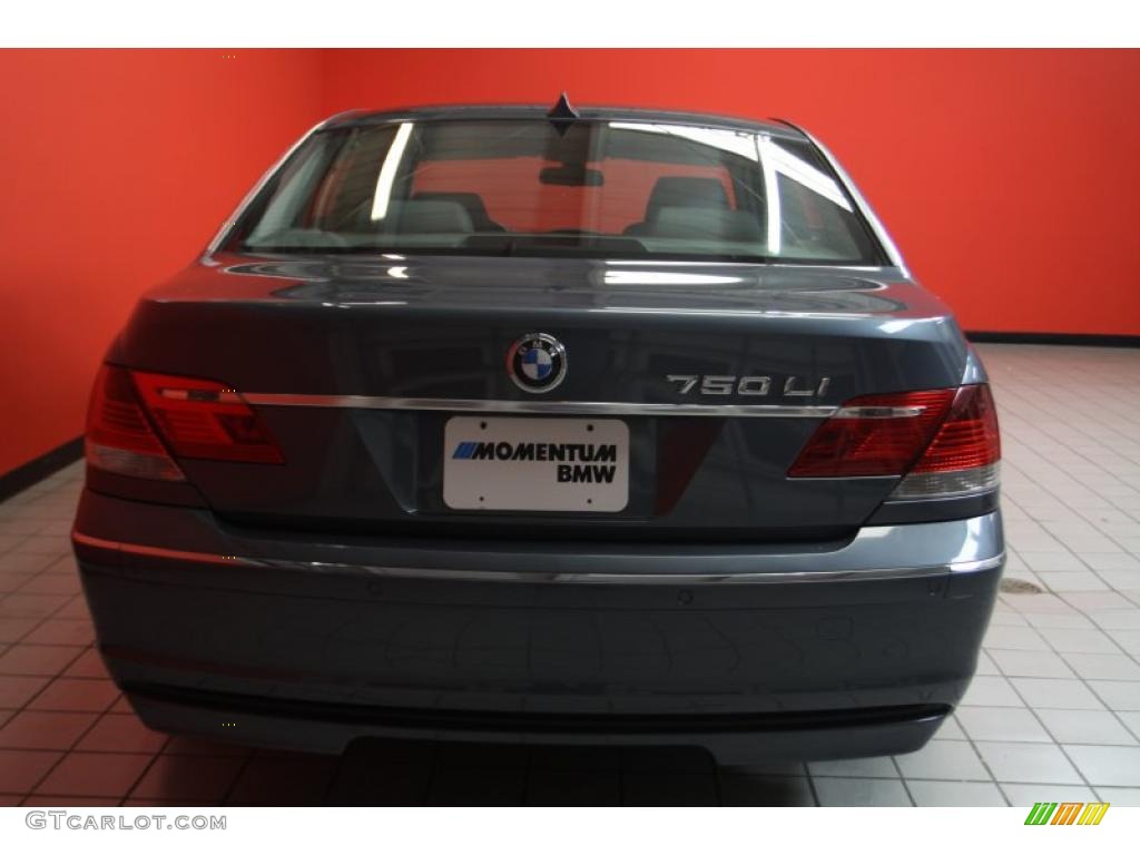 2008 7 Series 750Li Sedan - Michigan Blue Metallic / Flannel Grey photo #16