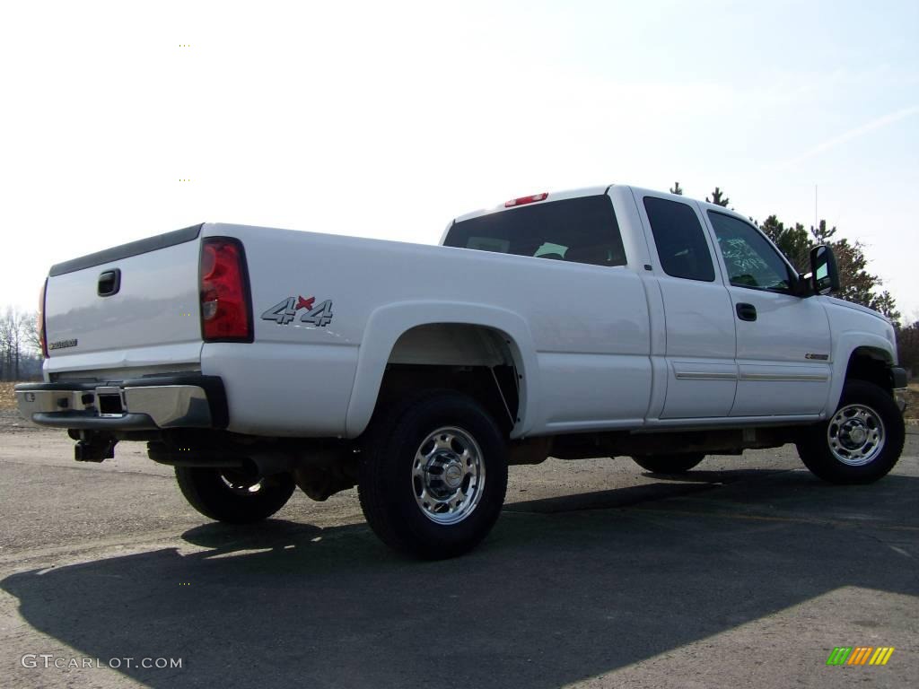 2007 Silverado 2500HD Classic Work Truck Extended Cab 4x4 - Summit White / Dark Charcoal photo #4