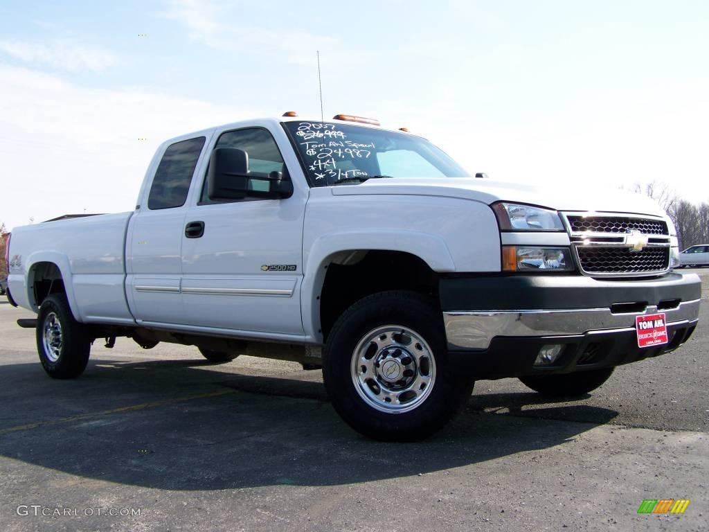 2007 Silverado 2500HD Classic Work Truck Extended Cab 4x4 - Summit White / Dark Charcoal photo #9