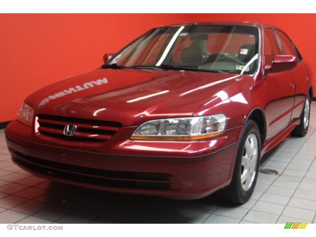 2002 Accord EX Sedan - Firepepper Red Pearl / Quartz Gray photo #2