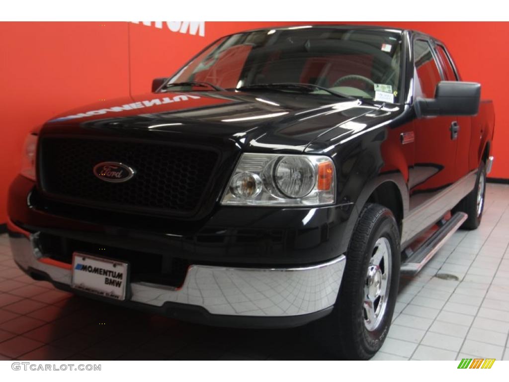 2004 F150 XLT SuperCab - Black / Tan photo #2