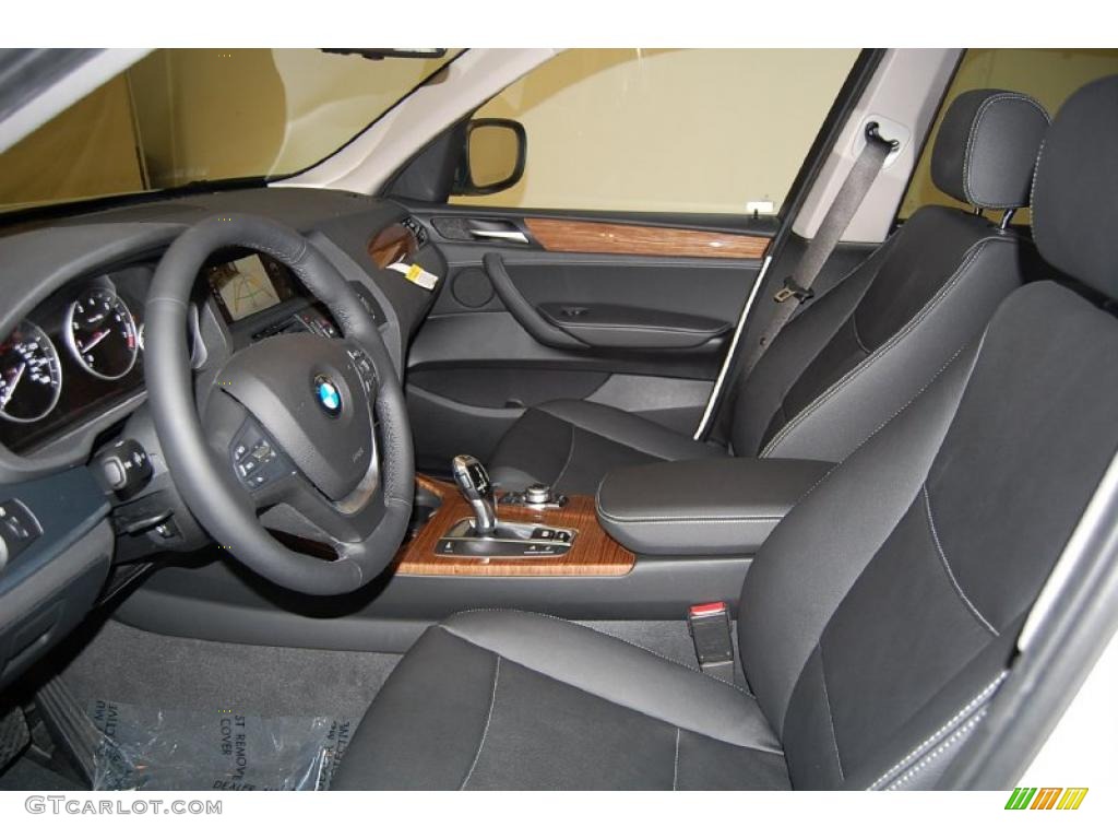 Black Interior 2011 BMW X3 xDrive 35i Photo #46357802
