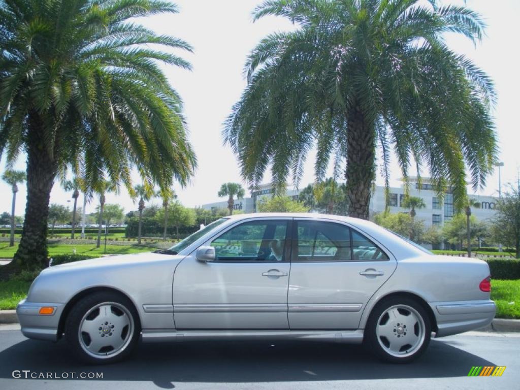 2001 E 55 AMG Sedan - Brilliant Silver Metallic / Charcoal/Ash photo #1