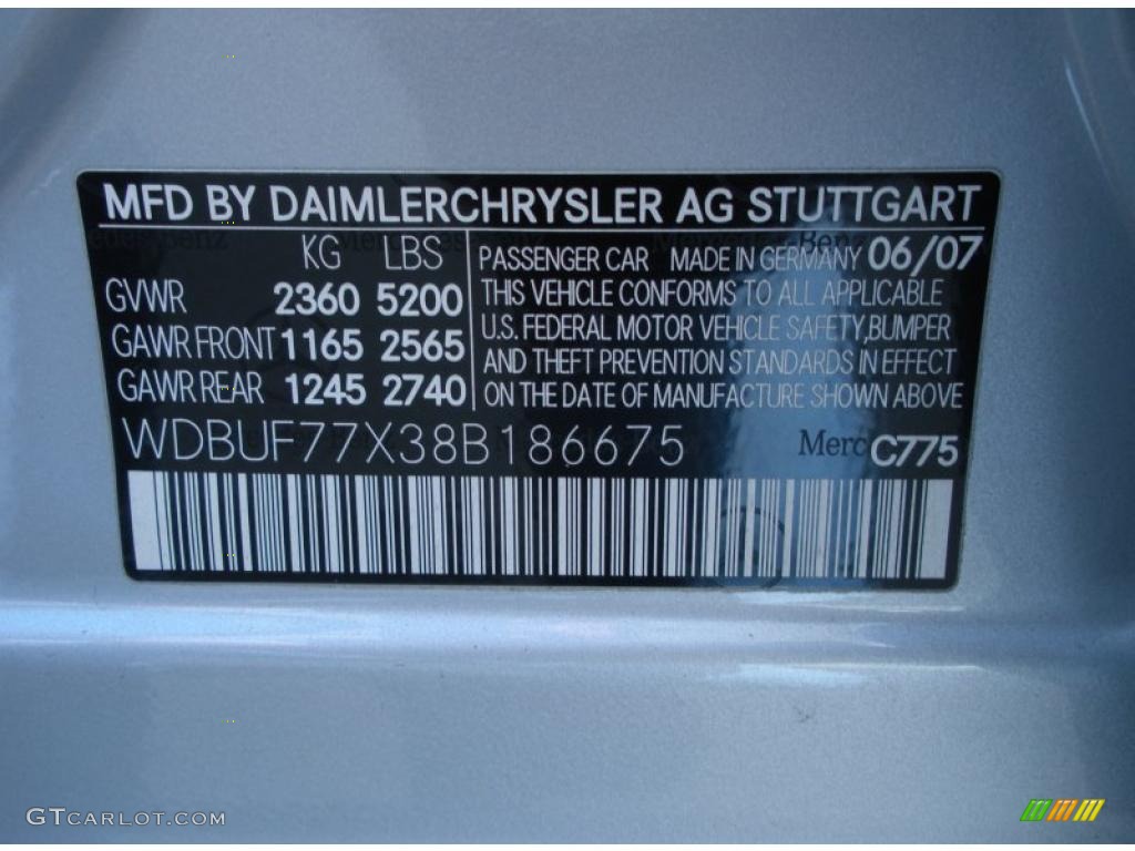 2008 E Color Code 775 for Iridium Silver Metallic Photo #46362419