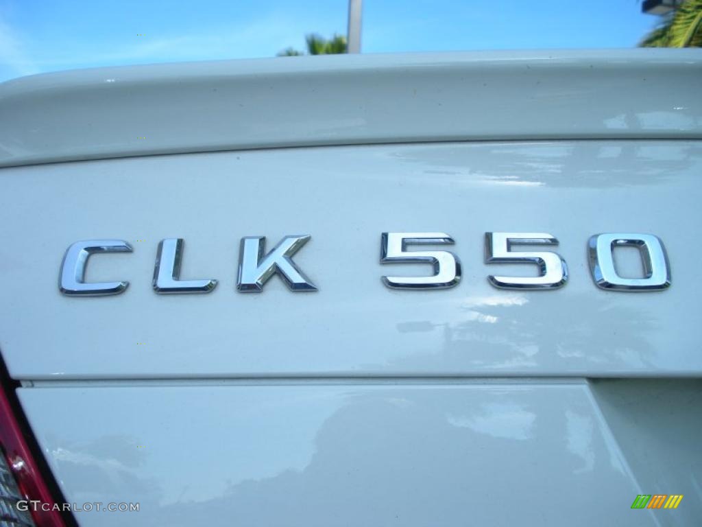 2008 CLK 550 Cabriolet - Arctic White / Stone photo #14