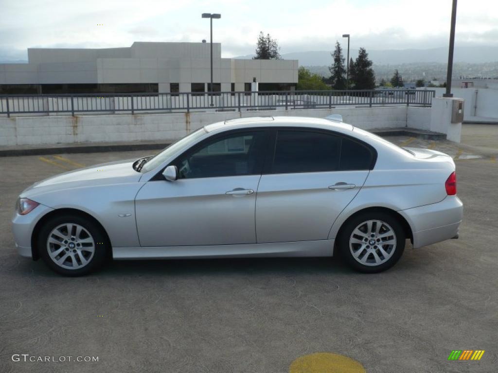 2006 3 Series 325i Sedan - Titanium Silver Metallic / Black photo #4