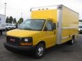 Yellow - Savana Cutaway 3500 Commercial Cargo Van Photo No. 3