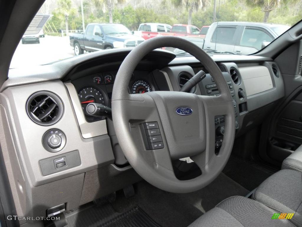 2010 F150 XL Regular Cab - Sterling Grey Metallic / Medium Stone photo #3