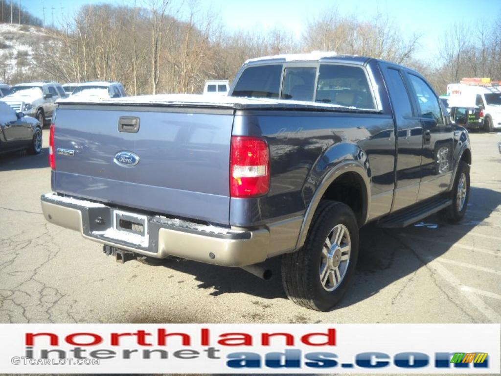2005 F150 XLT SuperCab 4x4 - Medium Wedgewood Blue Metallic / Tan photo #6