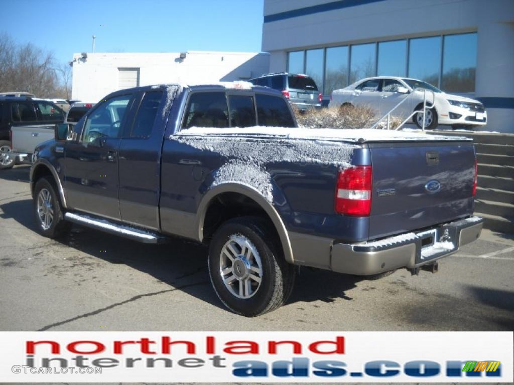 2005 F150 XLT SuperCab 4x4 - Medium Wedgewood Blue Metallic / Tan photo #8