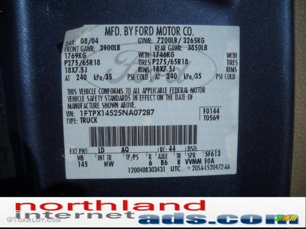2005 F150 XLT SuperCab 4x4 - Medium Wedgewood Blue Metallic / Tan photo #12