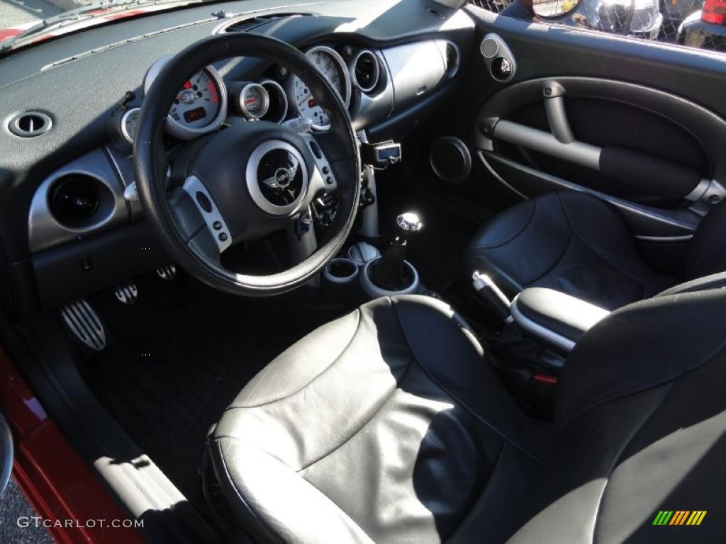 Panther Black Interior 2003 Mini Cooper S Hardtop Photo #46367640