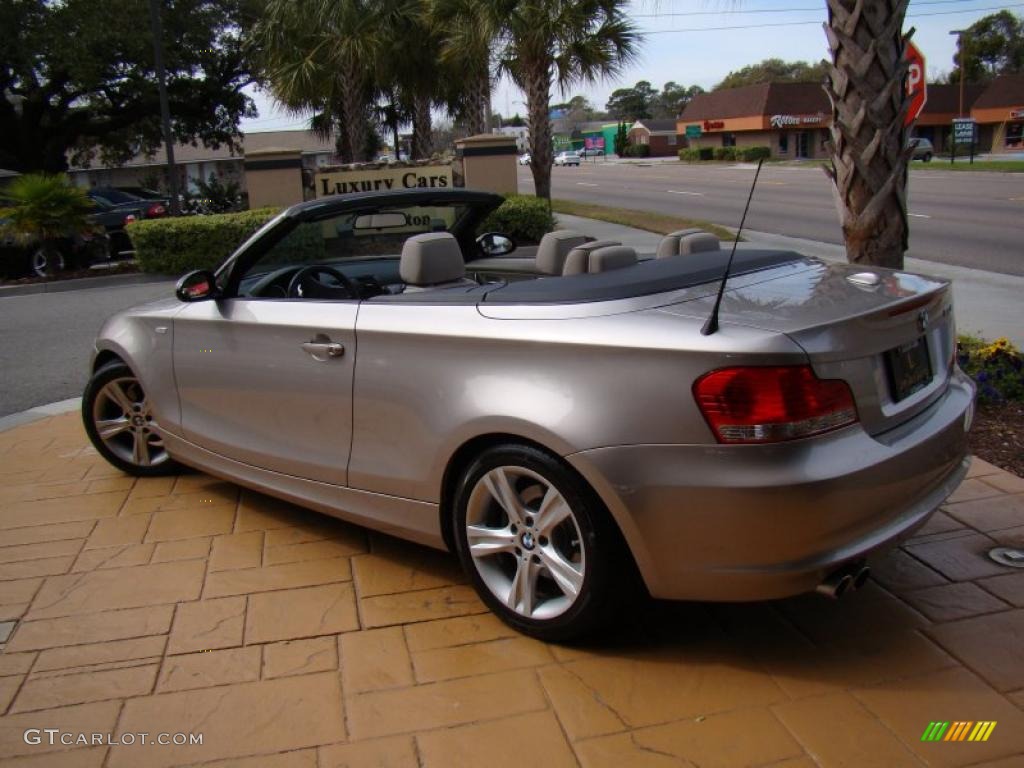 2008 1 Series 128i Convertible - Cashmere Silver Metallic / Taupe photo #34