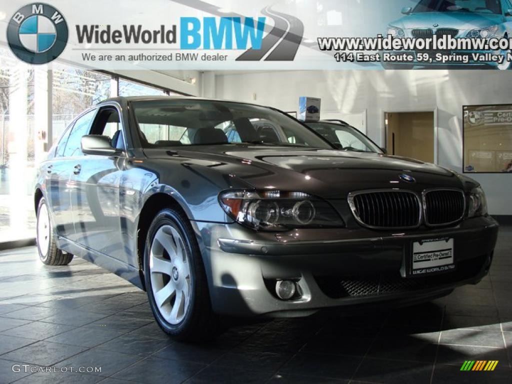 2008 7 Series 750i Sedan - Titanium Grey Metallic / Black photo #3
