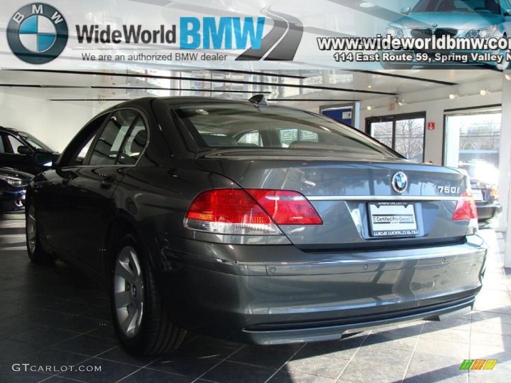 2008 7 Series 750i Sedan - Titanium Grey Metallic / Black photo #4