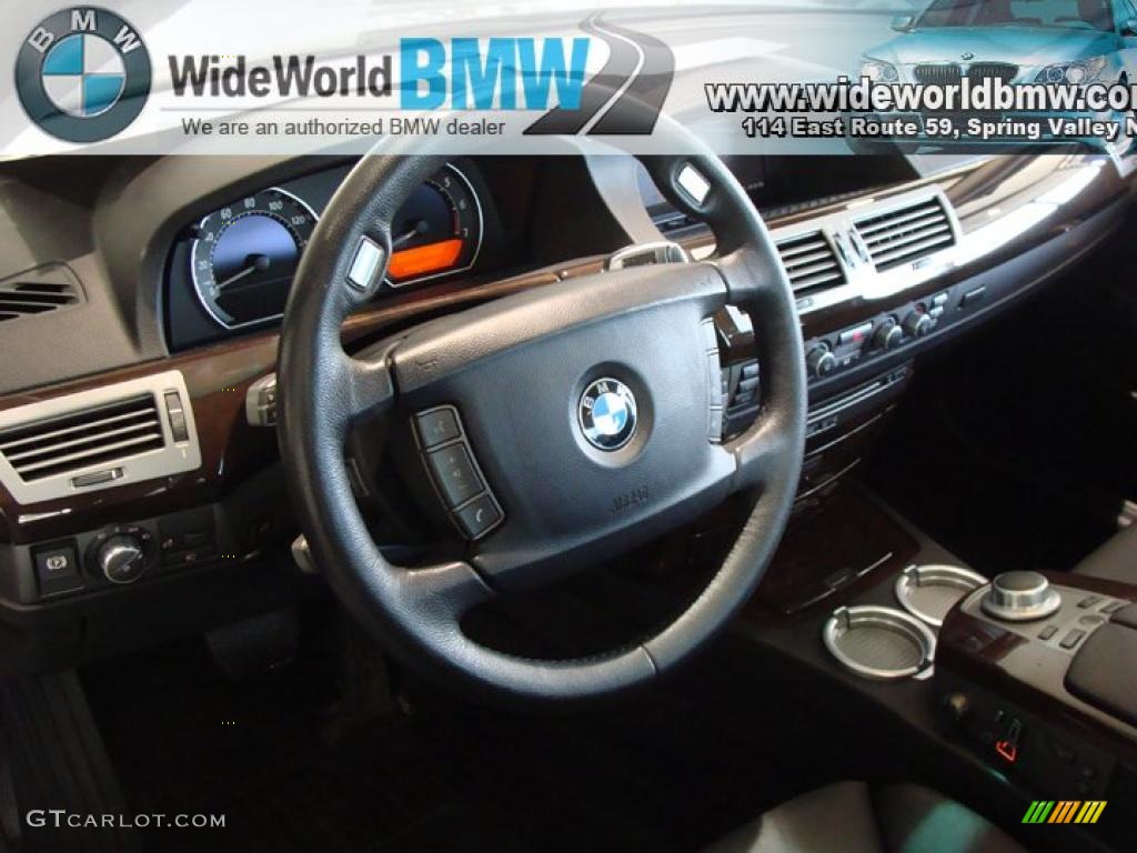 2008 7 Series 750i Sedan - Titanium Grey Metallic / Black photo #11