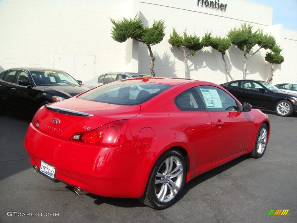 2008 G 37 Journey Coupe - Vibrant Red / Graphite photo #6