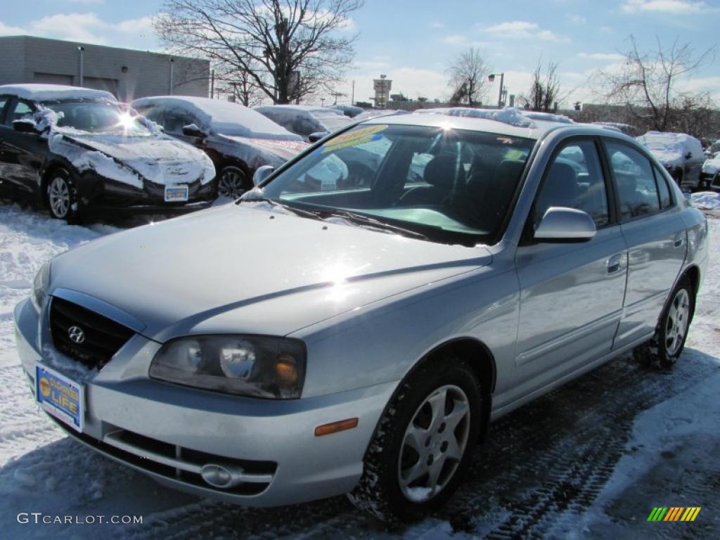 2004 Elantra GLS Sedan - Sterling Silver / Gray photo #1