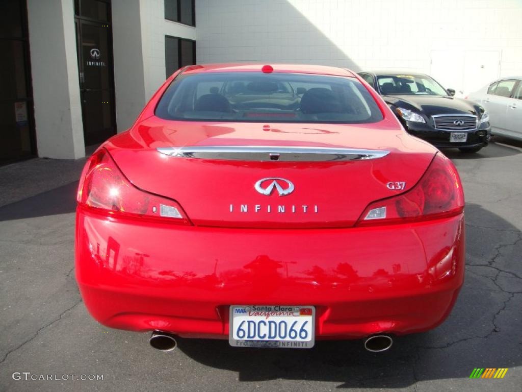 2008 G 37 Journey Coupe - Vibrant Red / Graphite photo #9