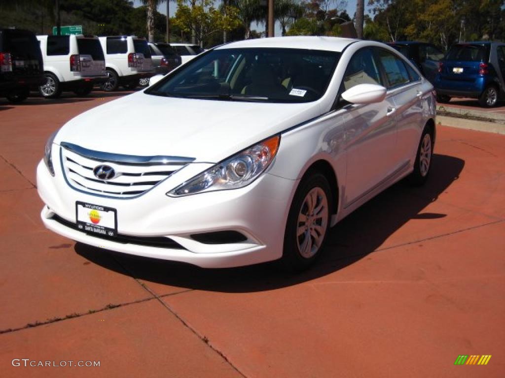 2011 Sonata GLS - Pearl White / Camel photo #1