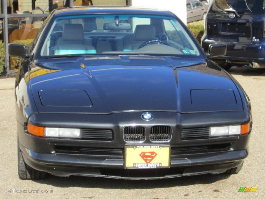1991 8 Series 850i Coupe - Diamond Black Metallic / Gray photo #2