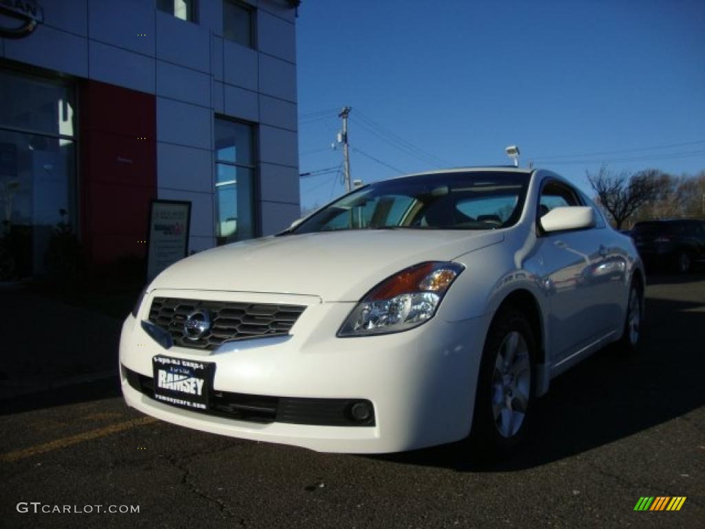 2008 Altima 2.5 S Coupe - Winter Frost Pearl / Blond photo #1