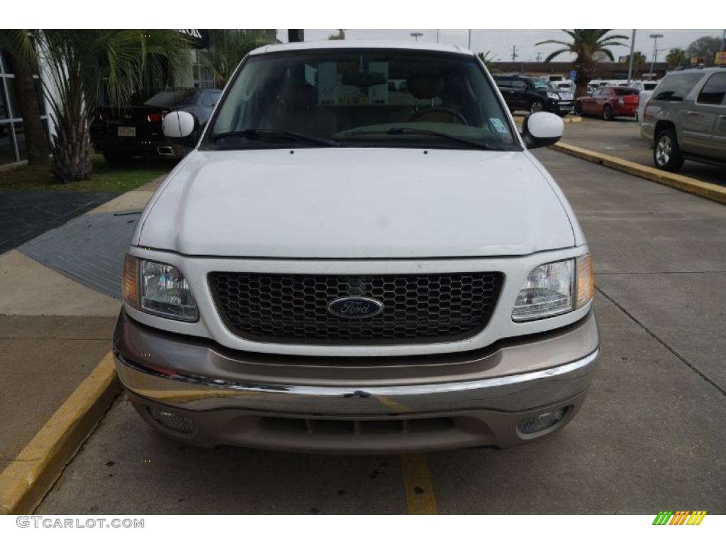 2003 F150 King Ranch SuperCab - Oxford White / Castano Brown Leather photo #3