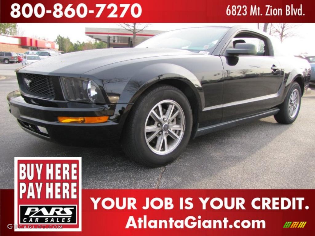 2005 Mustang V6 Premium Coupe - Black / Dark Charcoal photo #1