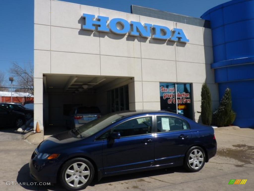 2007 Civic LX Sedan - Royal Blue Pearl / Gray photo #1