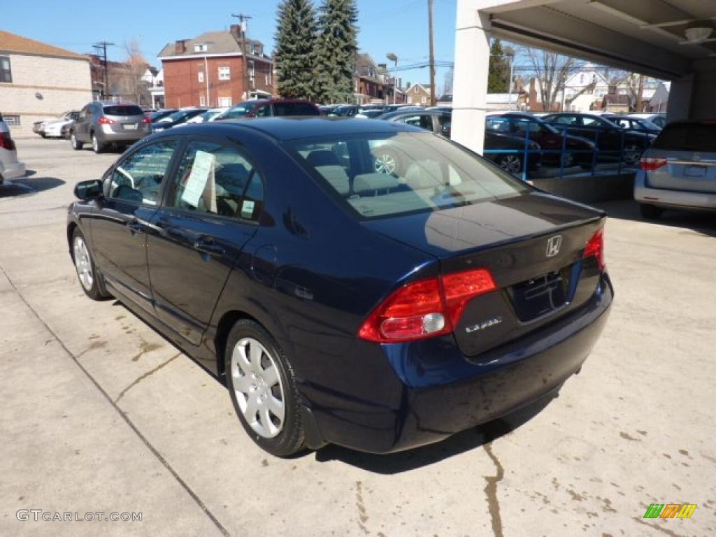 2007 Civic LX Sedan - Royal Blue Pearl / Gray photo #2
