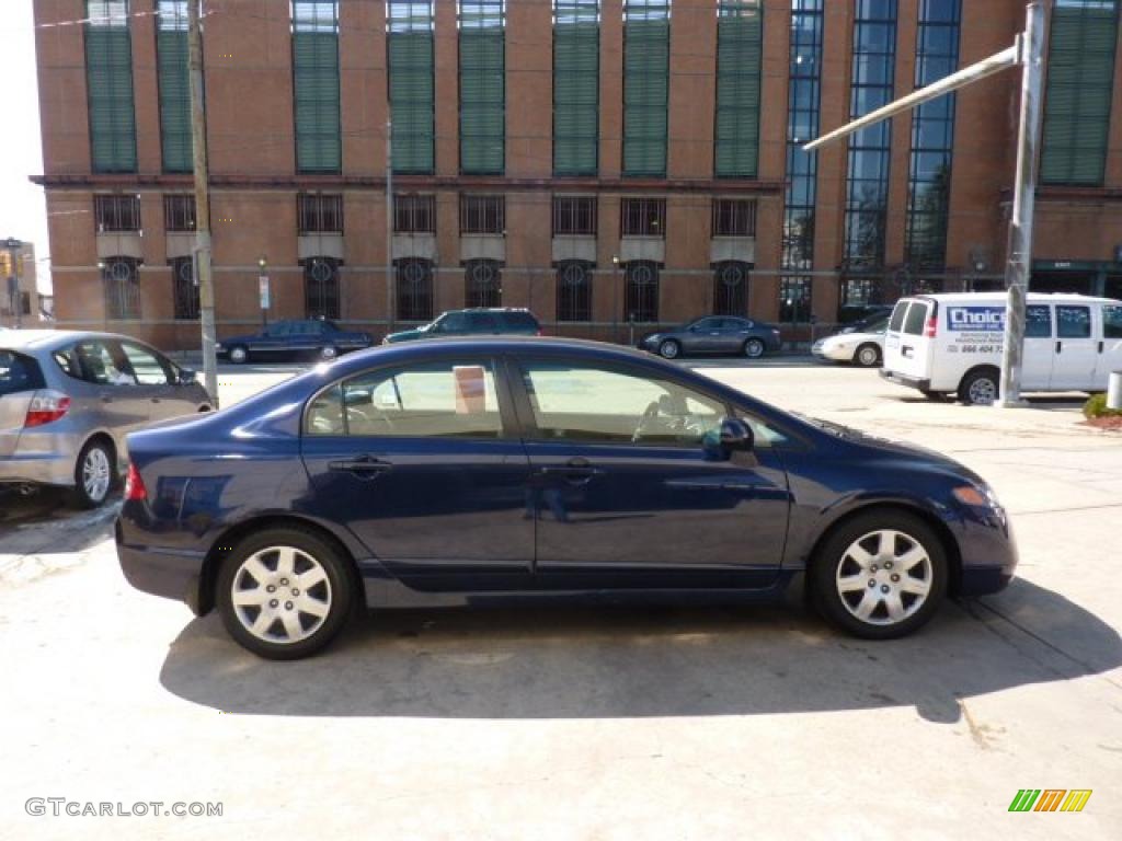 2007 Civic LX Sedan - Royal Blue Pearl / Gray photo #5
