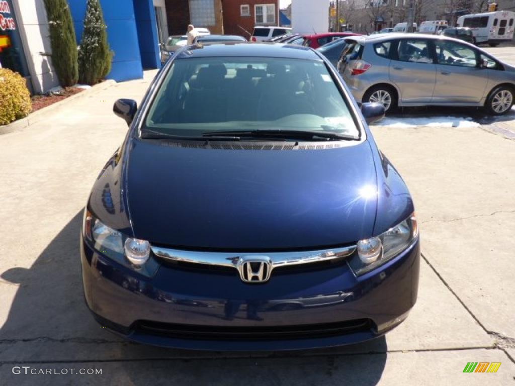 2007 Civic LX Sedan - Royal Blue Pearl / Gray photo #10