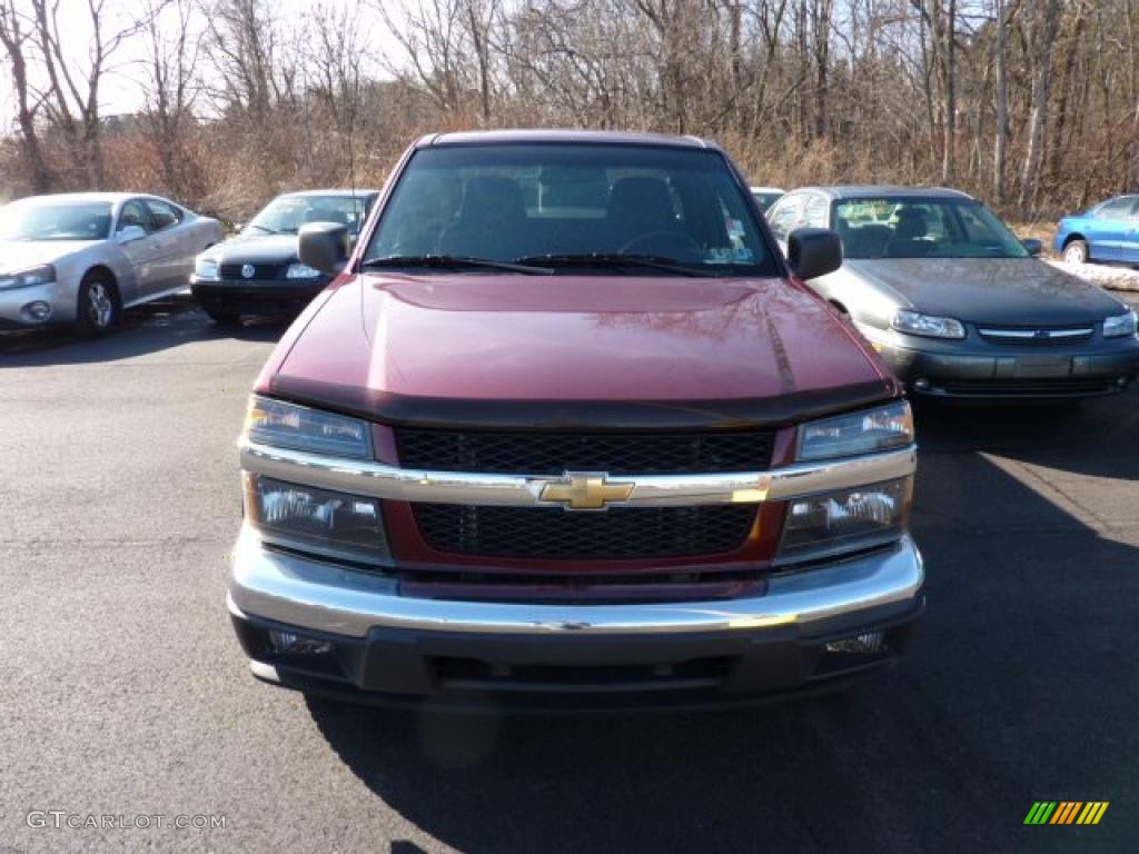 2007 Colorado LT Extended Cab 4x4 - Deep Ruby Red Metallic / Very Dark Pewter photo #2