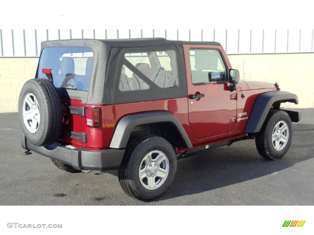 2011 Wrangler Sport 4x4 - Deep Cherry Red Crystal Pearl / Black photo #4