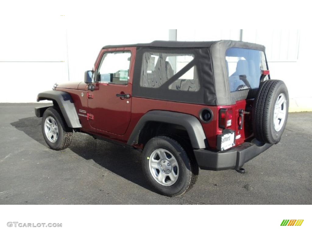 2011 Wrangler Sport 4x4 - Deep Cherry Red Crystal Pearl / Black photo #6