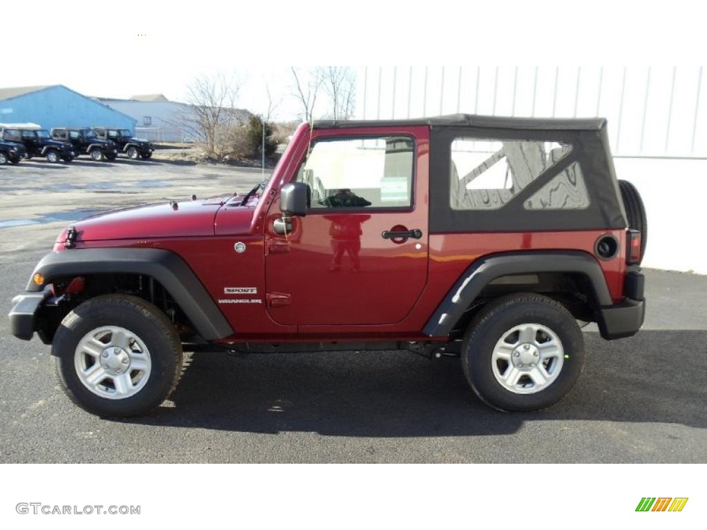 2011 Wrangler Sport 4x4 - Deep Cherry Red Crystal Pearl / Black photo #8